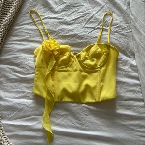 White Fox Boutique I want your love bustier lemon